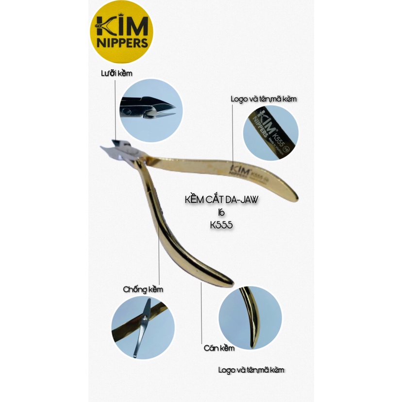Kềm Kim cắt da , nhặt da K555 chuyên dụng - Sushi nail mi