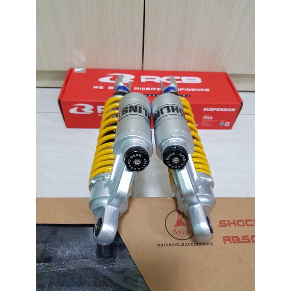 Phuộc kiểu mẫu OHLINS. hàng loại 1.Hàng chất lượng. .gắn các loại xe. AB. NVX. PCX .Chiều dài tâm lỗ 330 mm
