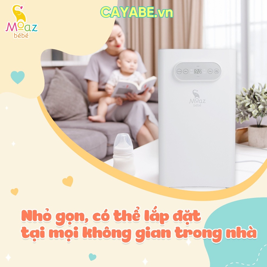 Máy rửa bình sữa cho bé, tiệt trùng và sấy khô MOAZ BÉBÉ MB – 035 (bảo hành chính hãng 12 tháng)