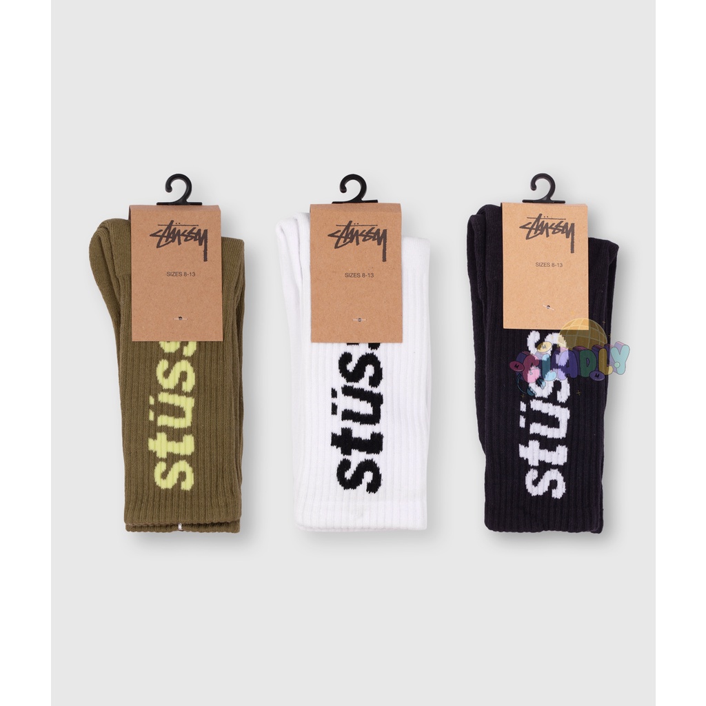 HELVETICA JACQUARD CREW SOCKS