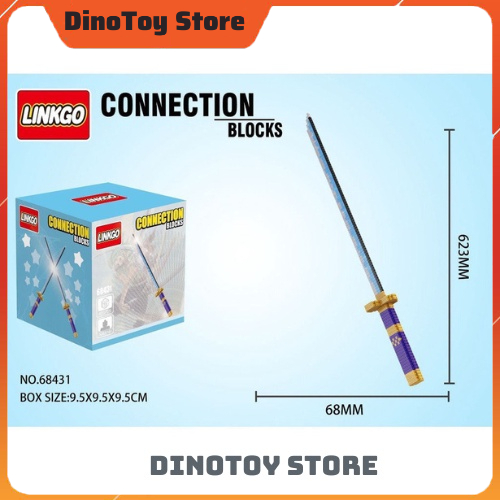 Mô hình đồ chơi lắp ráp phát triển trí thông minh cho bé, Kiếm Đồ Chơi Katana Linkgo, Lego One Piecee kích thước 63cm