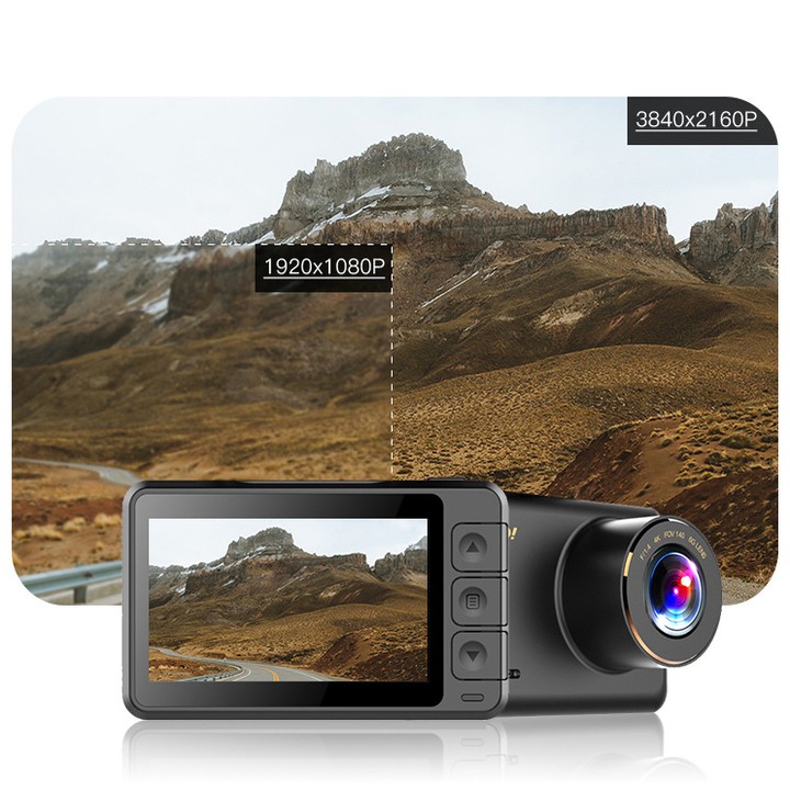 Camera hành trình ô tô Phisung G3, quay video độ phân giải 4K, màn hình IPS Screen 2.45 inch, camera sau 1080P | BigBuy360 - bigbuy360.vn