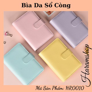 Binder Bìa Da Sổ Còng Planner Màu Pastel A5,A6