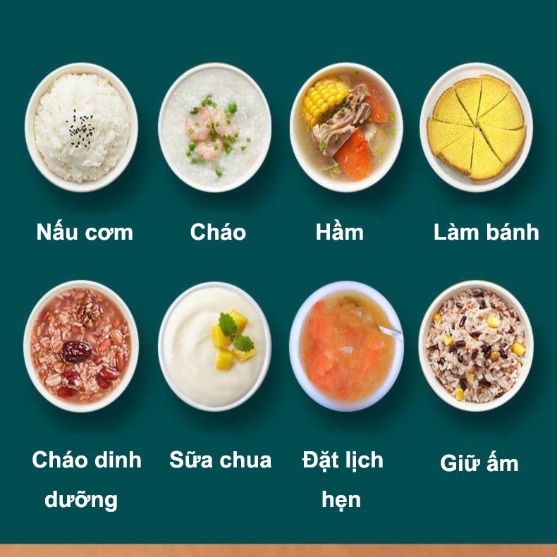 Nồi Cơm Điện Mini Chính hãng Jiashi, Nồi cơm Mini ,Hầm, Chưng, Hấp, Luộc. Cho 1 Đến 4 Người - Bảo hành 3 tháng