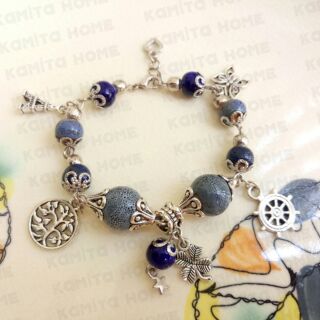 Vòng hạt gốm mix charm