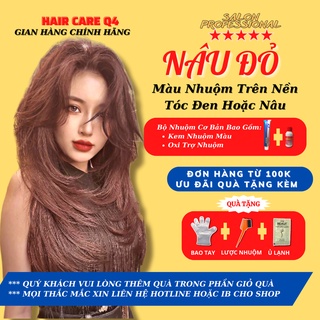 Thuốc Nhuộm Dưỡng Tóc Màu Nâu Đỏ, Socola Phủ Bạc- Hair CAre Q4