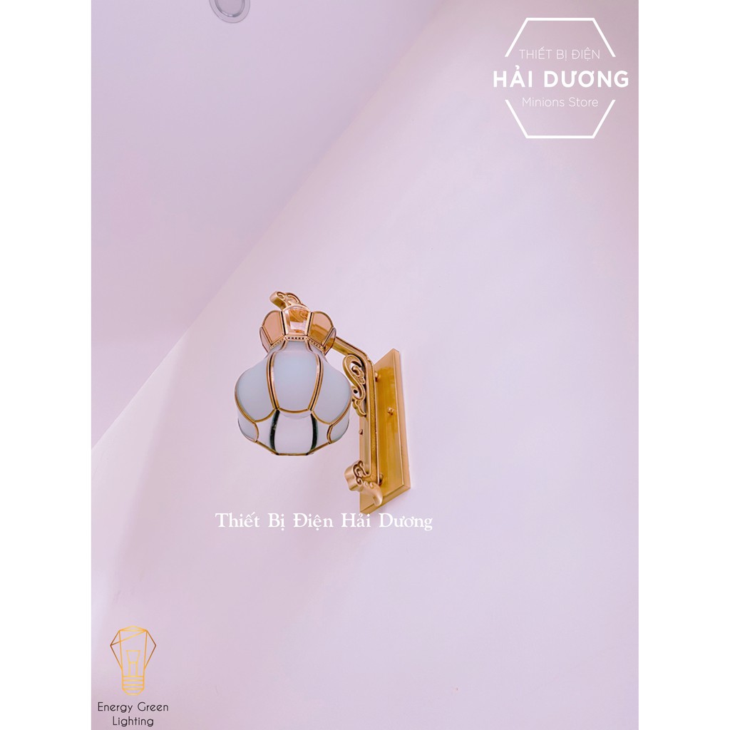 Đèn Gắn Tường Cao Cấp Đồng Nguyên Chất Trang Trí Cổ Điển B6072 - Bảo hành 12 tháng - Tặng bóng led