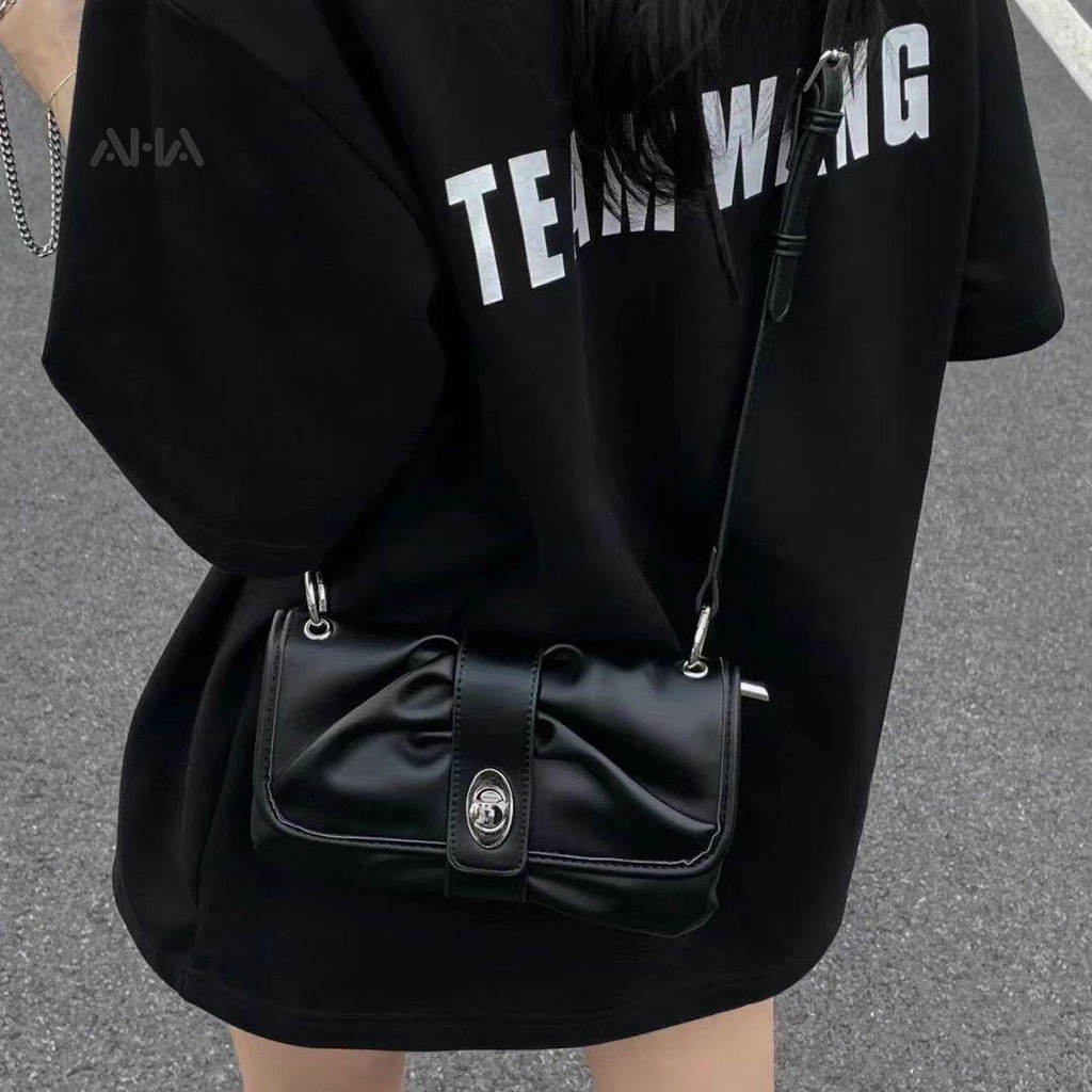 Túi đeo chéo AHA OFFICIAL nắp gập thiết kế thời trang cao cấp cho nữ