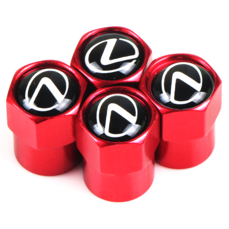 Set 4 nắp đậy van bánh xe hơi cho Lexus Emblem GS IS LS RX NX IS250 IS200 IS300 RX330 RX350 GX470 GSty300