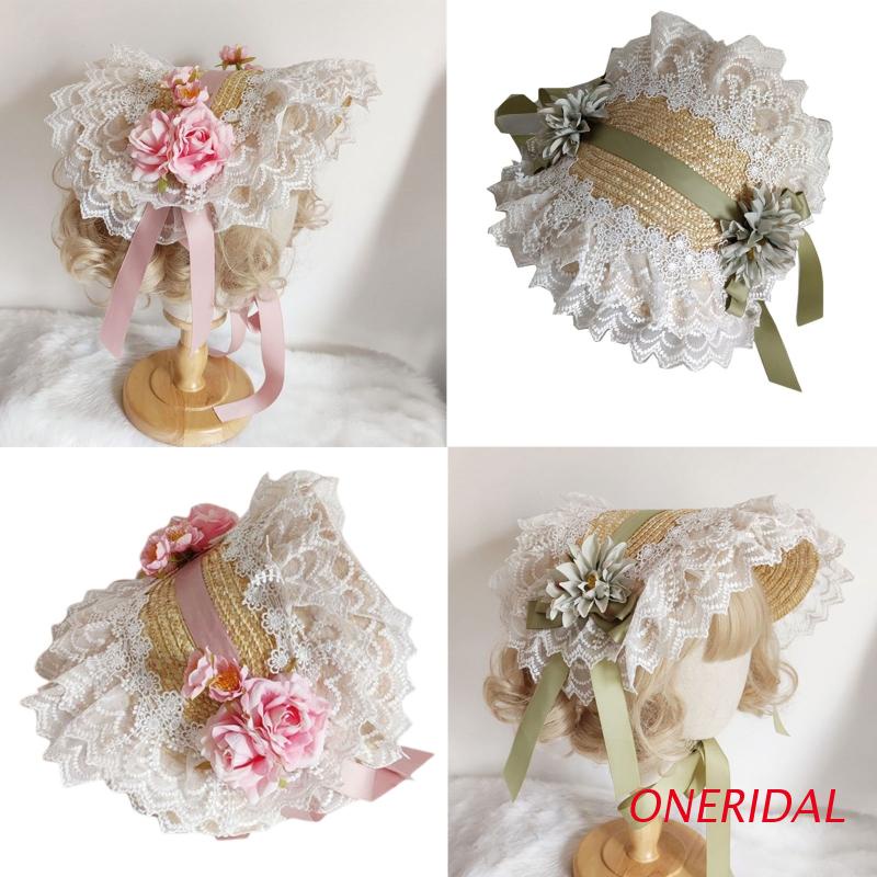 Mũ Cói Phong Cách Lolita Thanh Lịch Cho Nữ