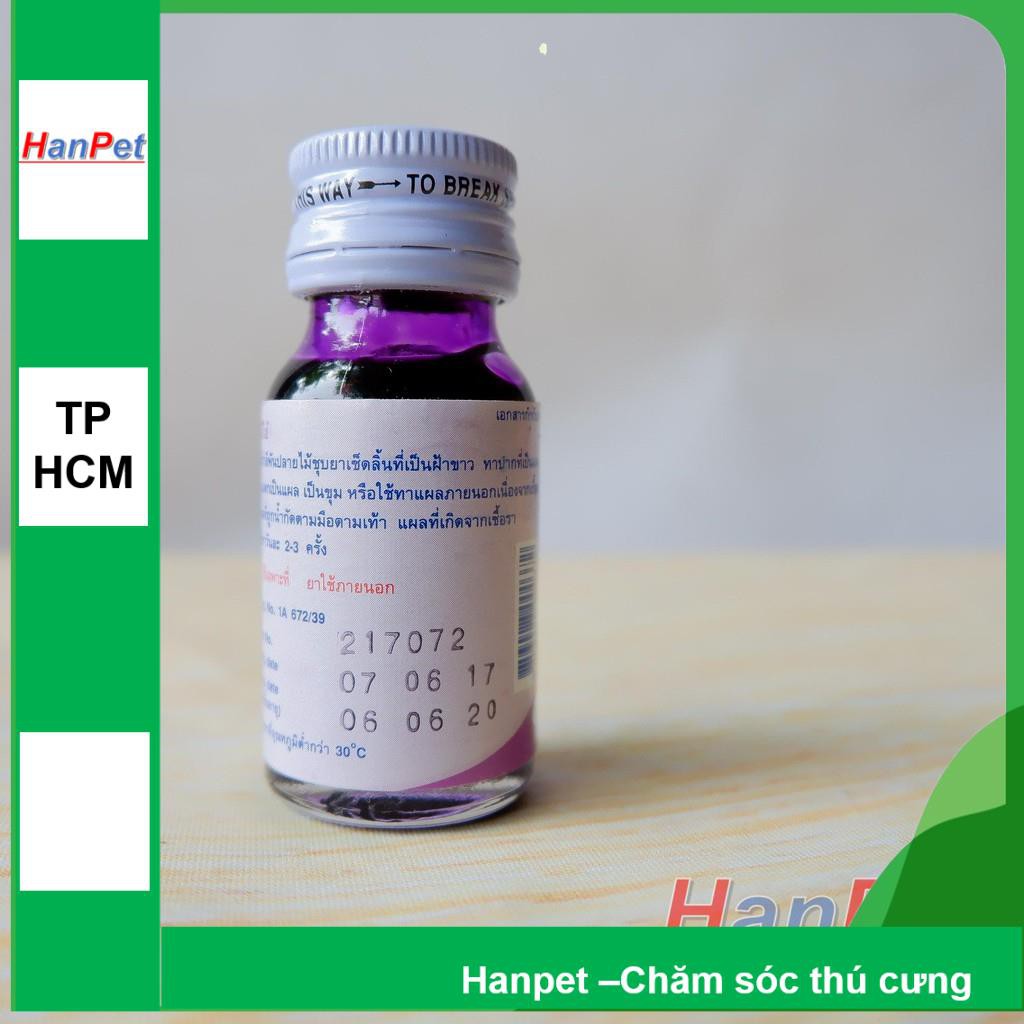 HCM-Bôi mép gà chọi, Mép trong Violet cho chiến kê, dạng bôi 15ml/lọ- MADE IN THAI