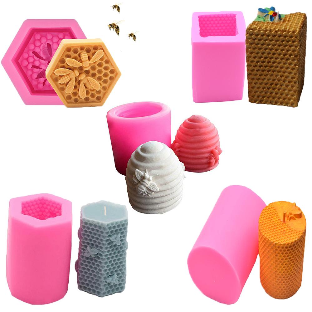 Khuôn Silicone Tạo Hình Làm Nến 3D DIY Để Bàn Trang Trí