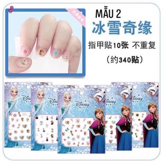 sticker dán móng tay cho bé set 10 miếng-340 hình