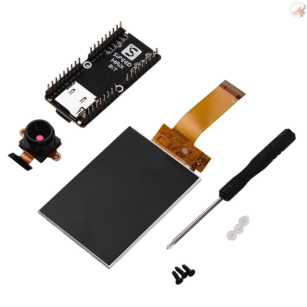 Sipeed Maix-BIT RISC-V Dual Core 64bit CPU with FPU K210 AI Development Board + Large Lens + Display Screen Kit Educational Tool