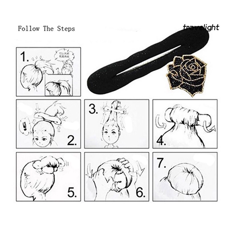 Dụng Cụ Búi Tóc - Thanh Xốp Búi Tóc Hỗ Trợ Tạo Kiểu Búi Tóc Củ Hành Củ Tỏi Tiện Dụng