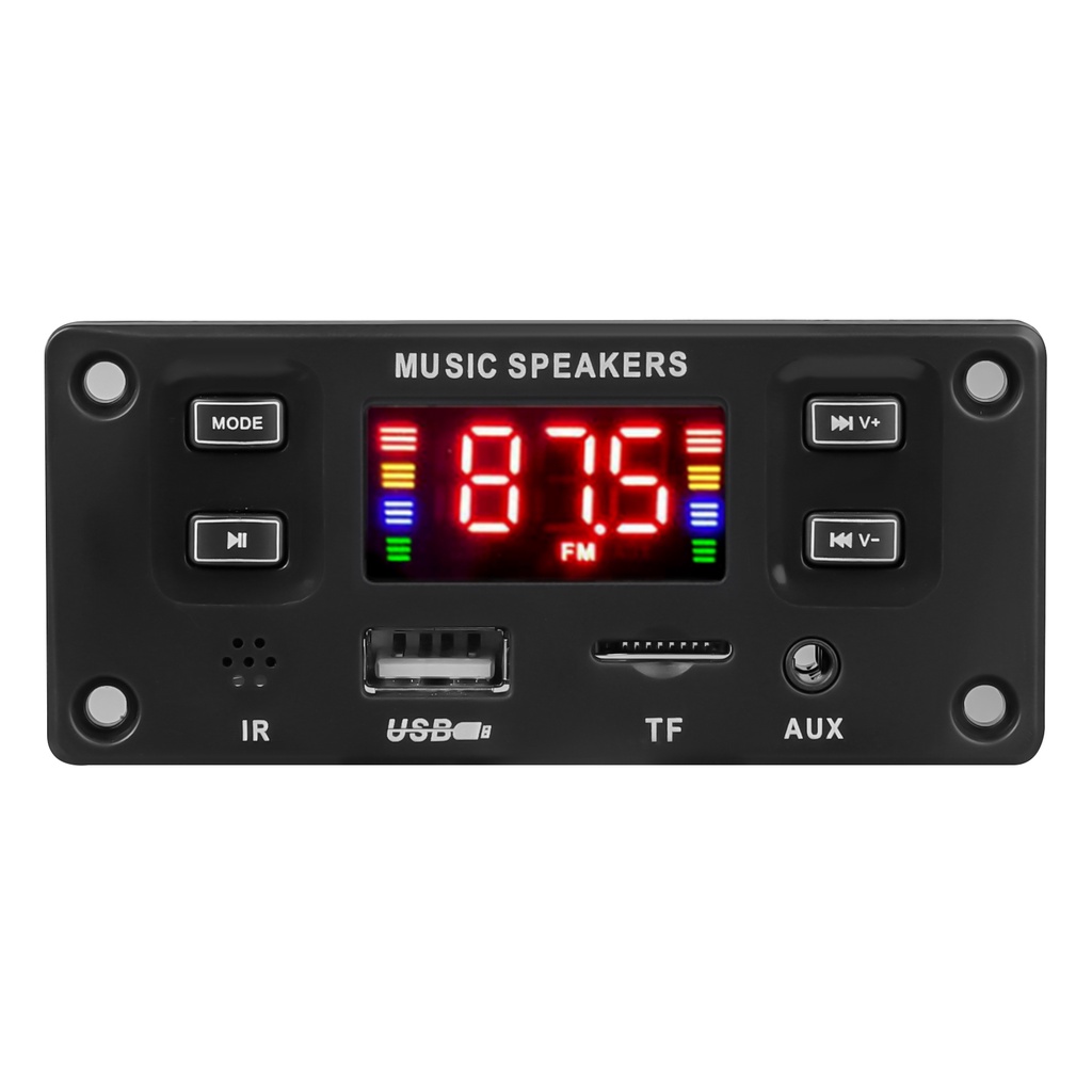 Bộ Khuếch Đại Âm Thanh Radio FM Bluetooth DC12V MP3 2*30 Cổng USB FM AUX Cho Xe Hơi