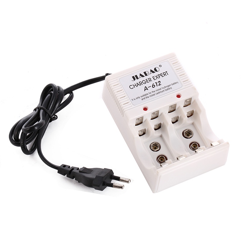 Bộ sạc pin đa năng A-612, sạc pin AA, AAA,pin vuông 9V hàng tốt chất lượng cao