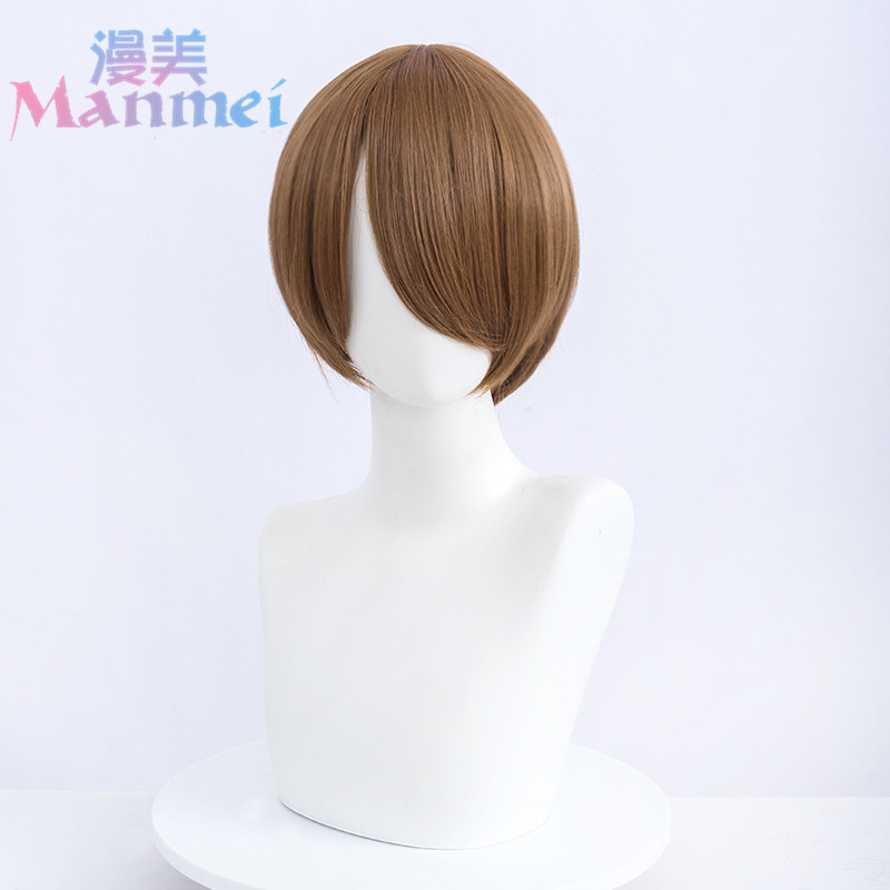 Men Women 30cm Universal Short Wigs Heat Resistant Synthetic Hair Cosplay Wig