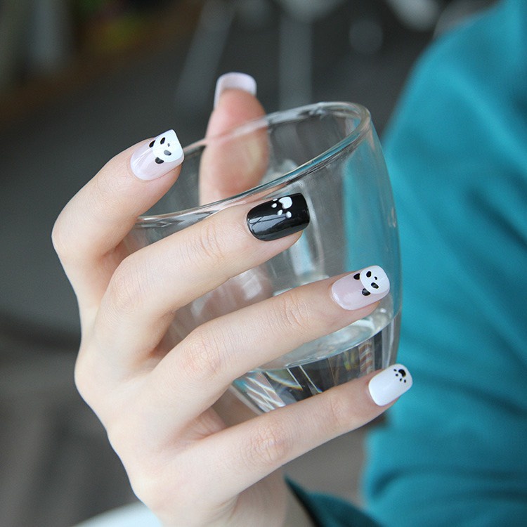 Set 24 móng tay 3D chống nước vẽ nghệ thuật màu sắc đẹp Nail Mây ZB