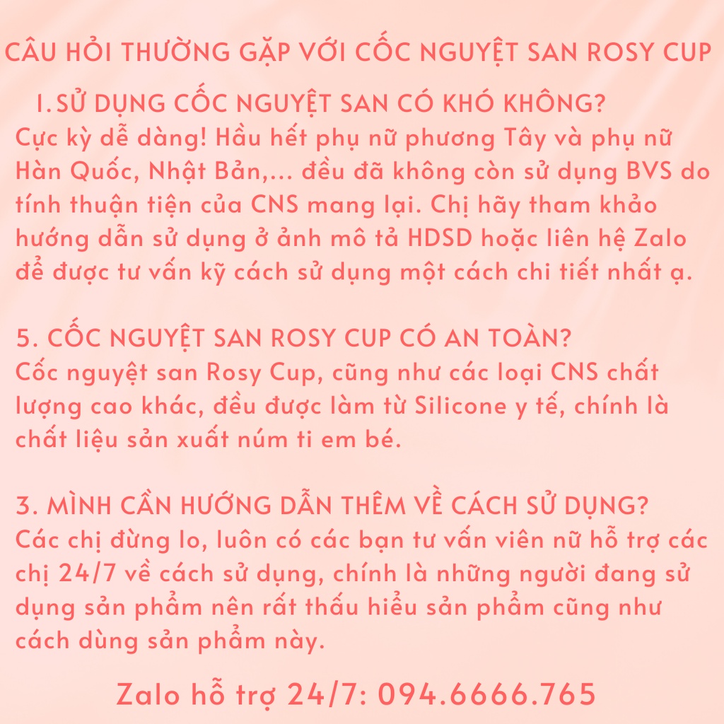Cốc nguyệt san Rosy Cup chính hãng tặng quà kèm theo | Silicone y tế chính hãng Rosy Cup USA đầy đủ mã vạch