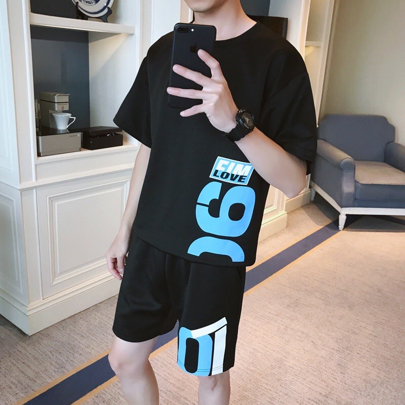 Bộ thể thao nam J61 thời trang, bộ mặc nhà, bộp tập gym, bộ hè nam | BigBuy360 - bigbuy360.vn