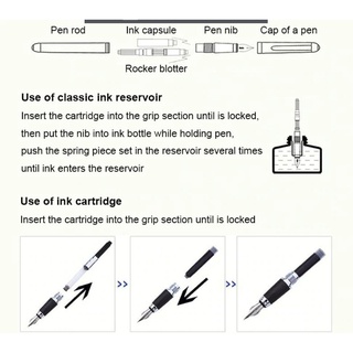 Combo 20 Ống mực bút máy các màu đầu mở to/nhỏ dài 5cm