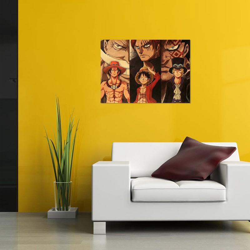 Poster phim hoạt hình Naruto phong cách vintage