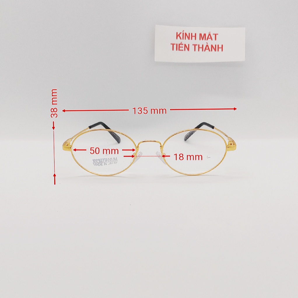 Mắt Kính Titannium Dẻo Dáng Oval  - Kính Mắt Tiến Thành