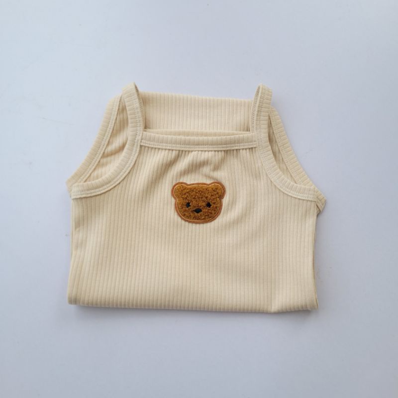 Bodysuit hai dây thêu gấu và thỏ hàn quốc chất liệu cotton chuẩn hàn mỏng và mát 3-14kg Chíp Chíp Shop