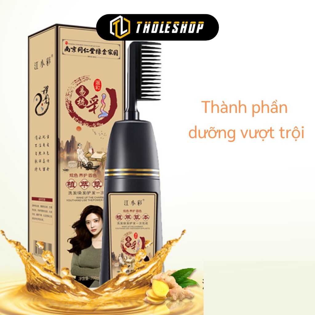 Lược Nhuộm Tóc Đen - Bộ Lược Nhuộm Tóc Tạm Thời Thông Minh 1 Nút Bấm 10427