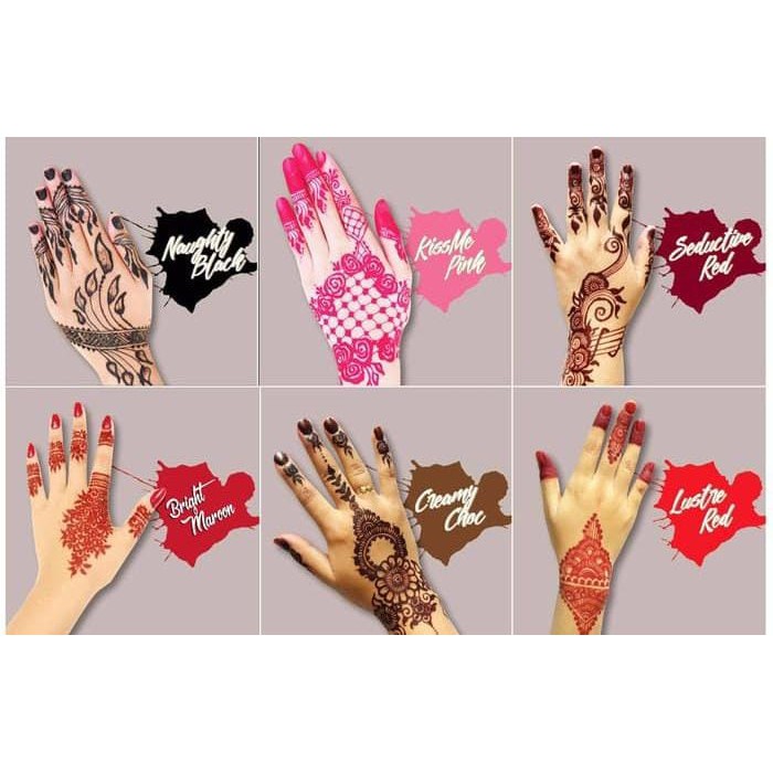 Móng Tay Giả Vẽ Henna Hena Neha Arabic Bpom