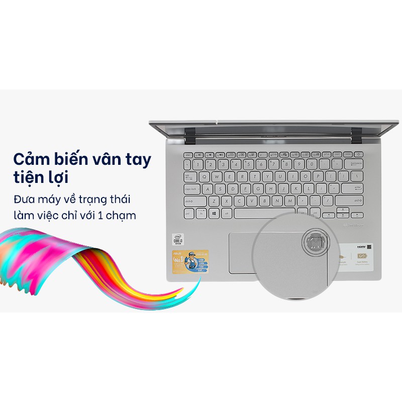 Laptop Asus X409JA-EK015T Silver (intel core i3-1005G1, 4Gb Ram, 512Gb SSD, Intel HD Graphics, 14.0 inch FHD, win10, Ful