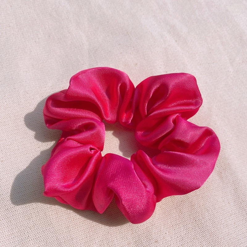 scrunchies dây cột tóc vải phi lụa đơn giản xinh xắn. dây buộc tóc phi lụa trơn LOLI