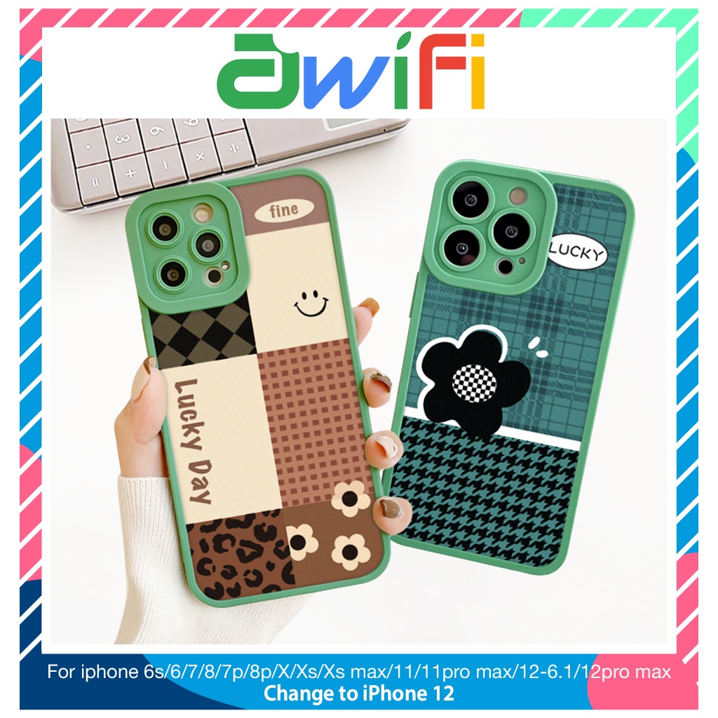 Ốp lưng iphone cạnh vuông lỗ camera lucky day 6/6splus/7/7plus/8/8plus/x/xs/11/12/13/pro/max/plus/promax-Sale Sốc U2-9