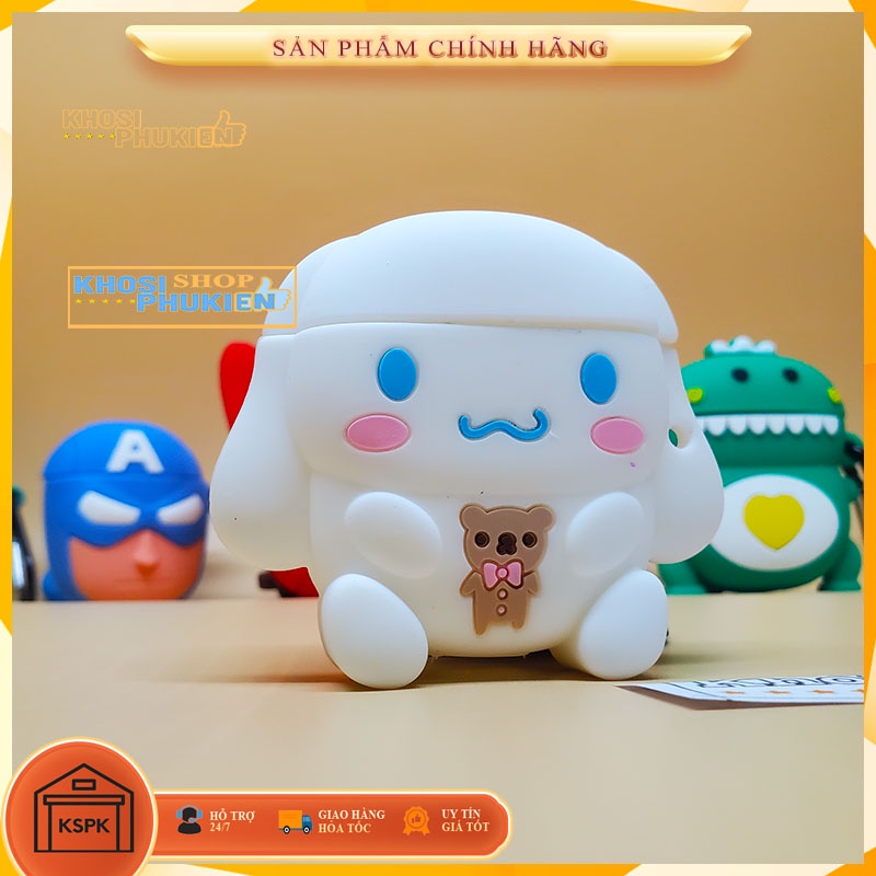 Case airpod bằng Silicon - Phân loại màu Trắng[bao gồm nhiều hình] Có tặng kèm Móc treo