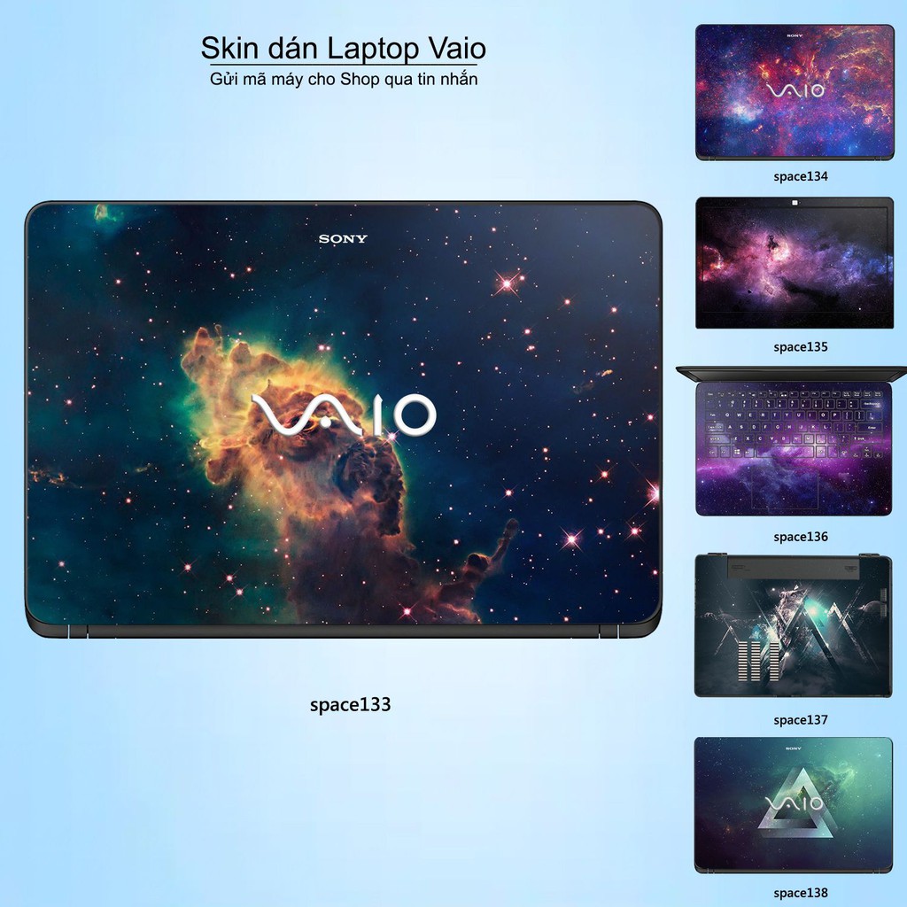 Skin dán Laptop Sony Vaio in hình không gian nhiều mẫu 23 (inbox mã máy cho Shop)