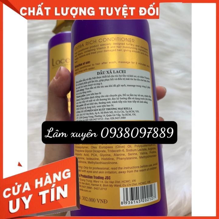 CHÍNH HÃNGBộ dầu gội LACEI tím 800ml LACEI 800ml dưỡng ẩm tóc, chống xơ khô chẻ ngọn, mang lại vẻ đẹp hoàn hão cho tóc