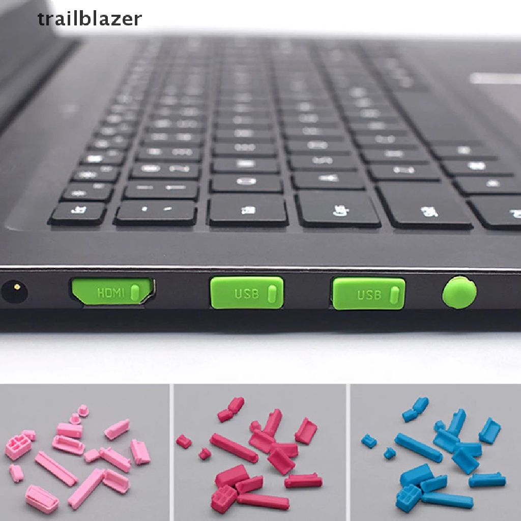 trailblazer 16pcs/set Laptop Dust Plug Set USB HDMI Port VGA Rubber Protective Cover UIO