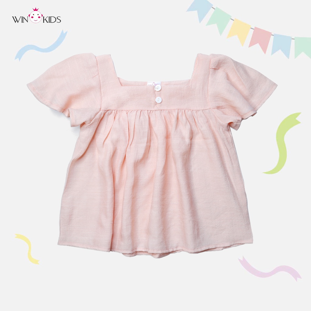 Áo bé gái cánh tiên babydoll vải cotton mềm mại bé từ 11-22kg WINKIDS Thời trang trẻ em