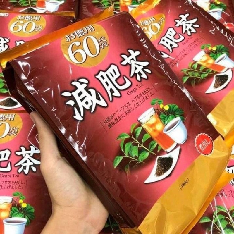 Trà giảm mỡ bụng Genpi Tea Orihiro Nhật Bản - Túi 60 gói
