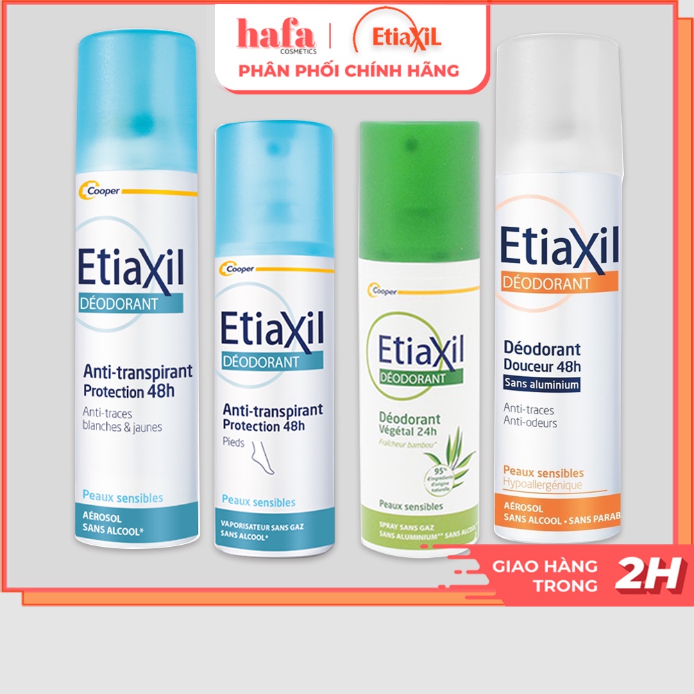 Xịt Khử Mùi Hàng Ngày Etiaxil Déodorant Anti-Transpirant 48h 150ml