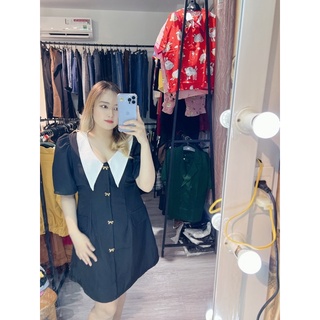 N.T BIGSIZE đầm nơ cổ nhọn