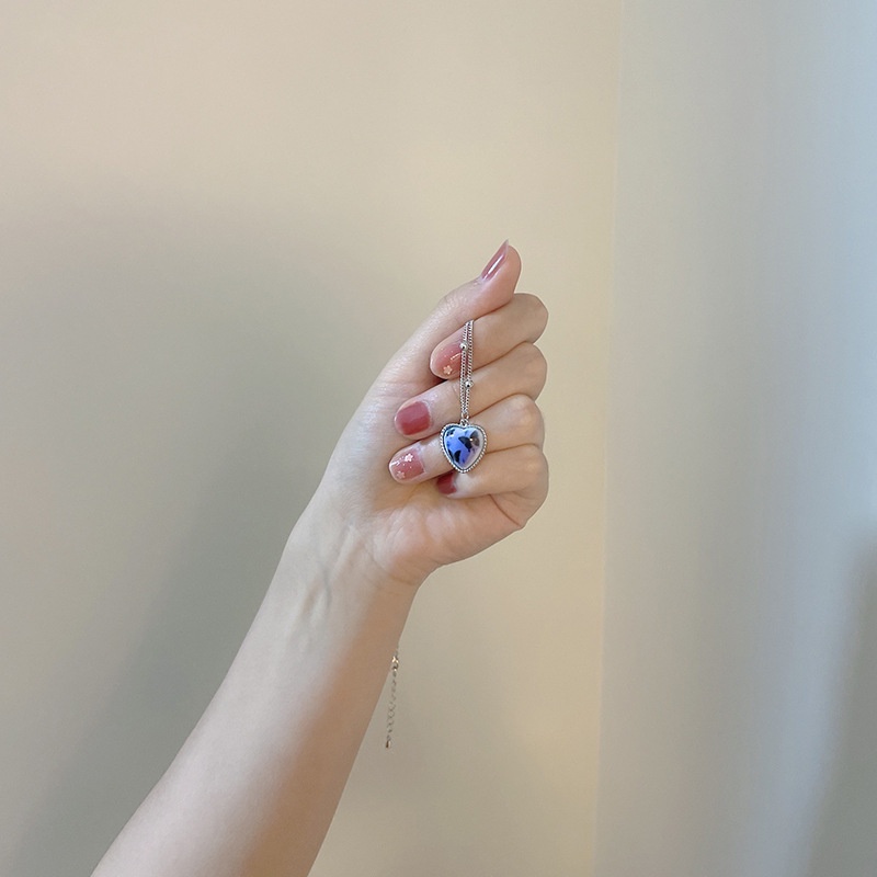 Vòng cổ hợp kim mặt hình trái tim nhiều màu sắc thời trang cho nữ
