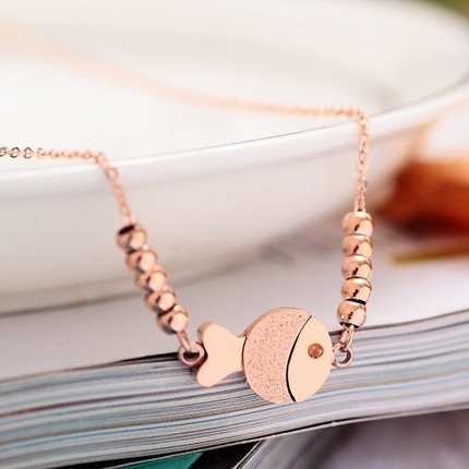 Vòng Tay/Lắc Chân Hạt Tròn Nhỏ Mạ Vàng Hồng 18K Màu Sắc Chống Nước Chống Mồ Hôi Điều Chỉnh Được Cho Nữ