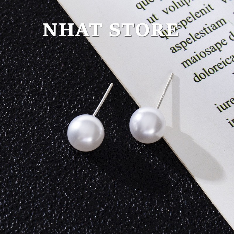 Bông tai nữ hạt ngọc trai nhân tạo Basic Pearl Nhat Store (Basic Pearl women's artificial pearl earrings )
