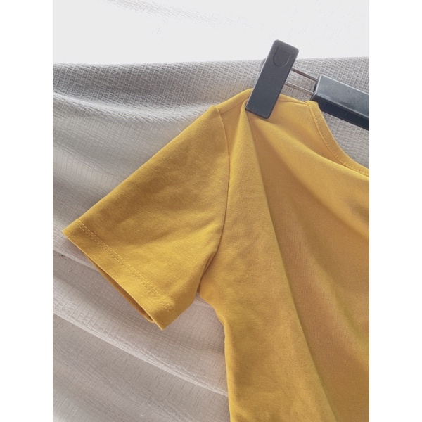 ÁO 1 VẠT MÀU VÀNG 2HAND CROP