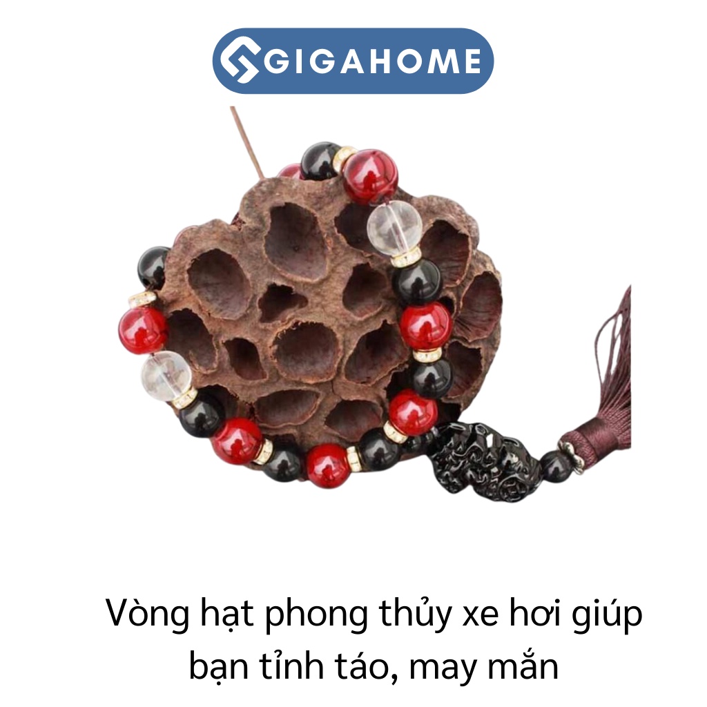 Vòng Tay Chuỗi Hạt Phong Thủy Treo Xe Hơi Cầu Bình An GIGAHOME 8976