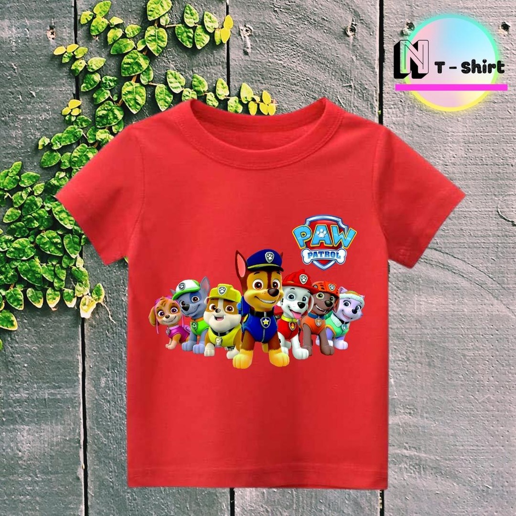 Áo thun bé trai và bé gái in hình Đội chó cứu hộ Paw Patrol, Áo cotton xịn mặc mát thoải mái NTshirt 01