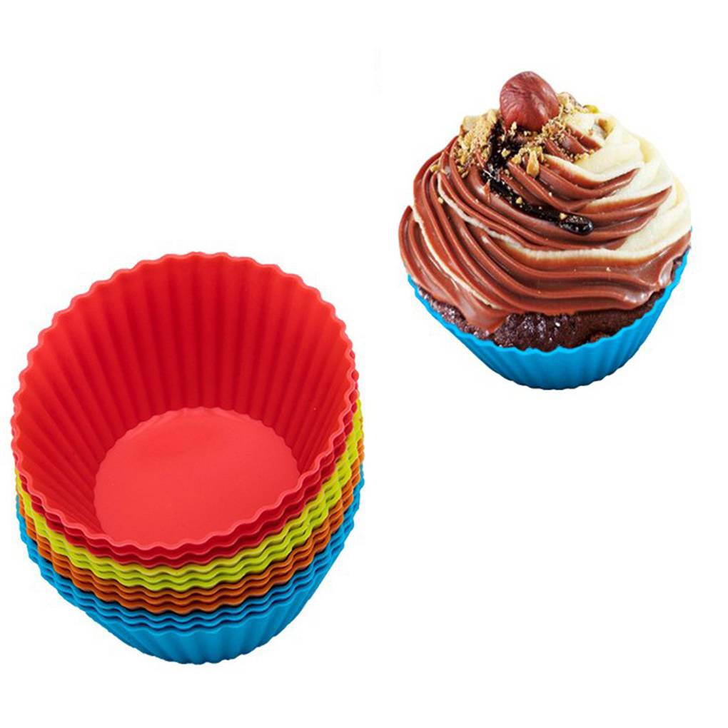 Set 12 Cốc Silicon Làm Bánh Cupcake Tiện Lợi