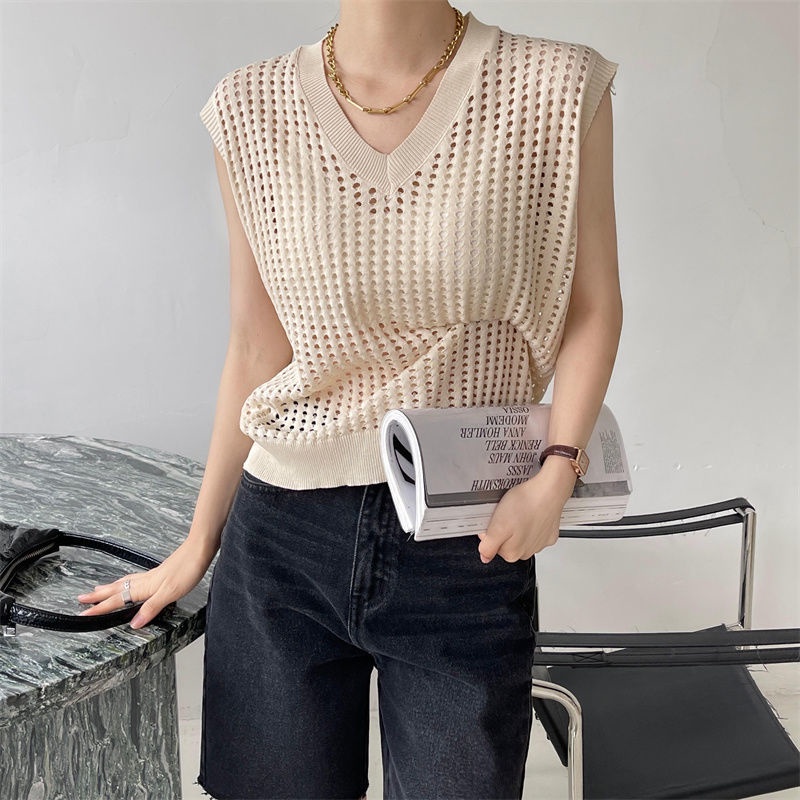 Áo Sweater Dáng Suông Đục Lỗ Thời Trang Mùa Hè Hàng Mới
